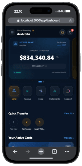 The savings dashboard shown on a phone
